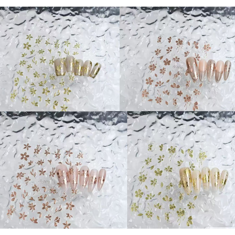 입체 로즈 골드 플라워 네일 스티커 4장 9,900원