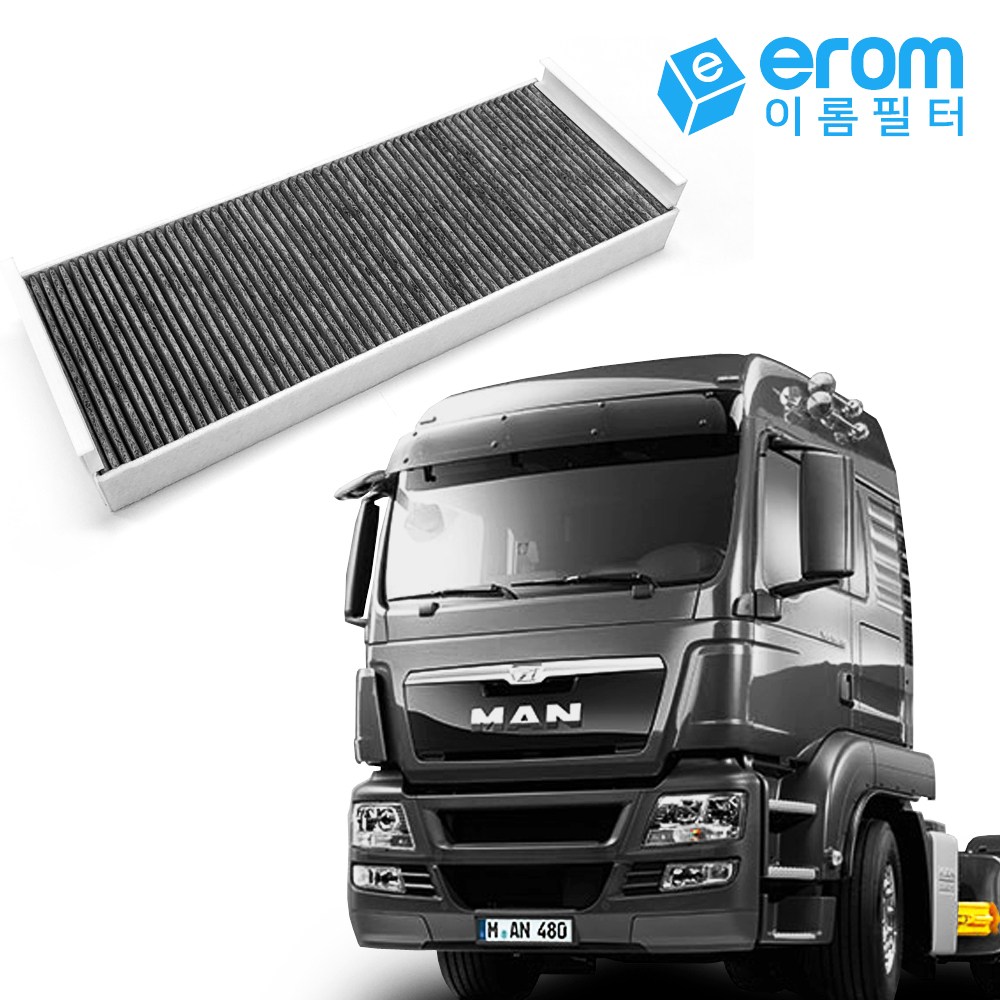 [이롬필터] 만버스 만트럭 TGA TGX TGS TGL TGM 에어컨필터 (2020.01 이전) 프리미엄 활성탄 23,500원