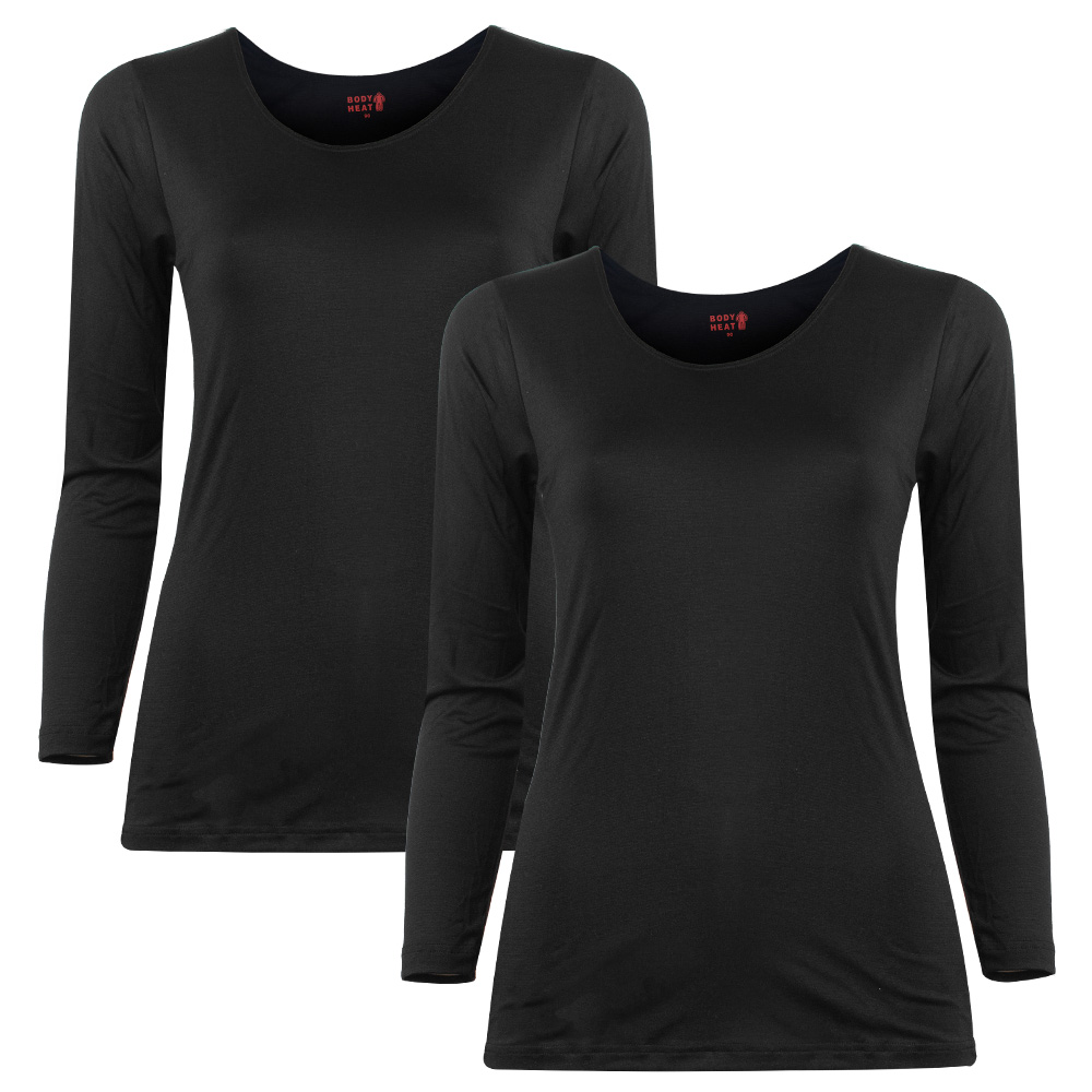 BYC 보디히트 발열내의 뉴베이직 남녀 긴팔 티셔츠 2매세트 / 내복상의 언더셔츠 32,800원