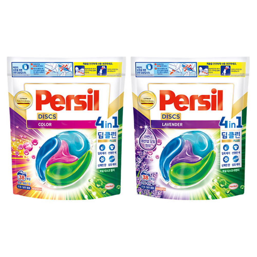 디스크 4in1 딥클린 캡슐세제 컬러 38개입 1개 + 라벤더 퍼실 61,550원