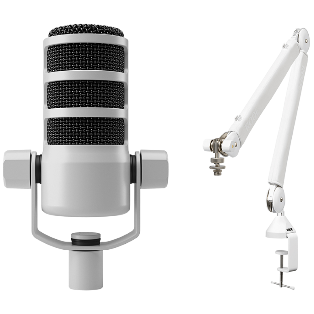 RODE PODMIC 다이나믹 마이크 로데 2관절 거치형 마이크 거치대 PSA1 플러스 [사운드캣/정품], PodMic (화이트) + PSA1 Plus (화이트) 392,000원