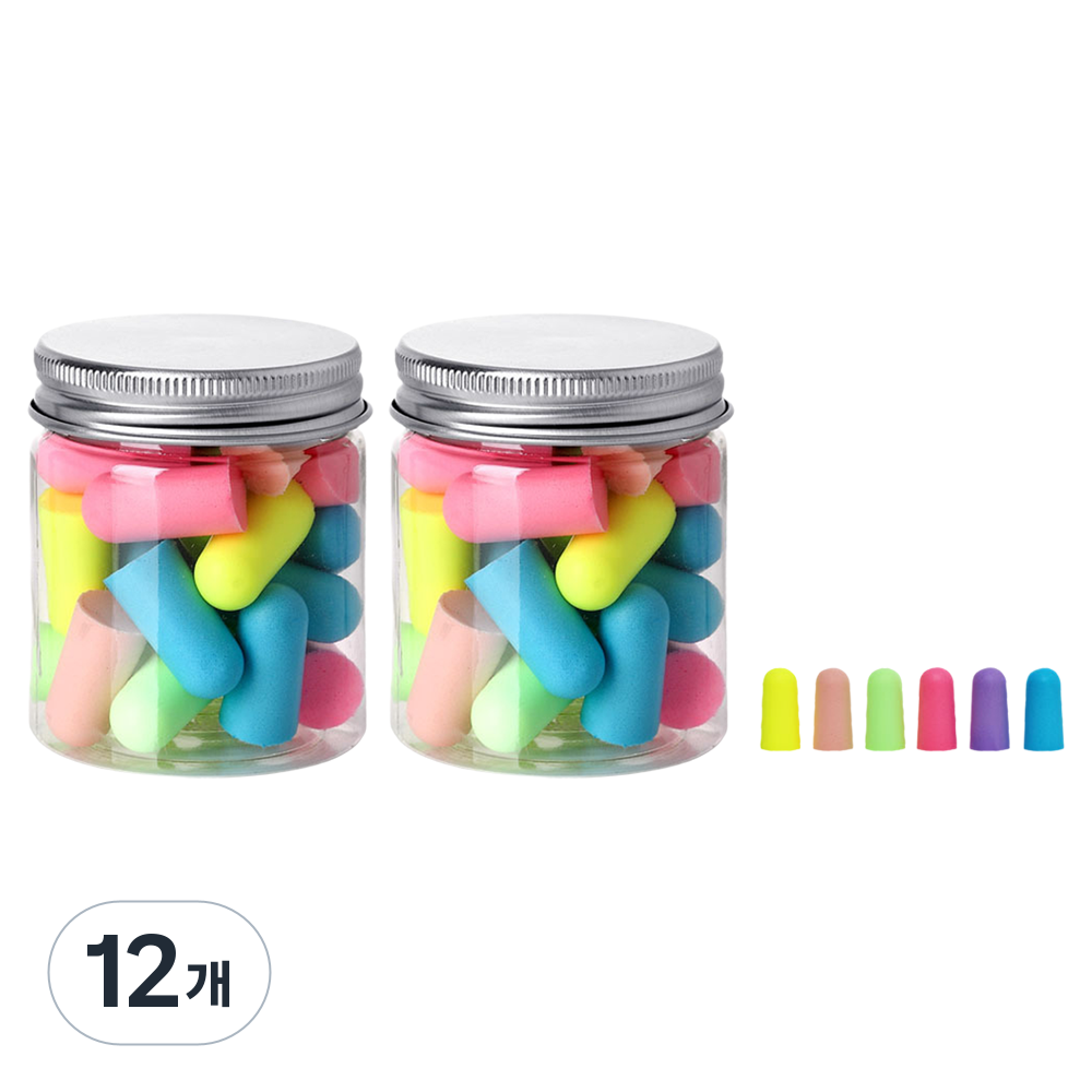 디케이원 세련된 소음방지 귀마개 믹스컬러 1.4 x 2.8 cm, 12개, 10개입 18,990원