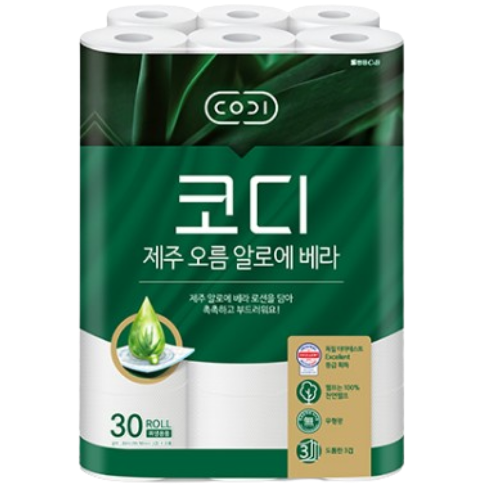 코디 천연펄프 제주오름 알로에베라 화장지 28,600원