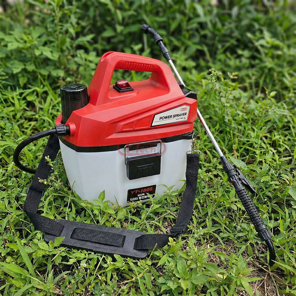 와이텍 5리터 충전분무기 YT-1805 자동 전동 세차 분무기 살포기, 레드, 1개 82,500원