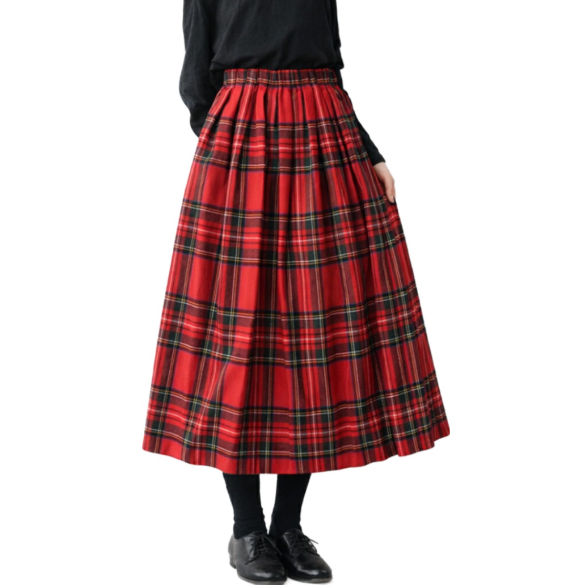 오닐 오브 더블린 O'NEIL OF DUBLIN 울 혼방 체크 롱 스커트 S26582 2025 FW 408,200원