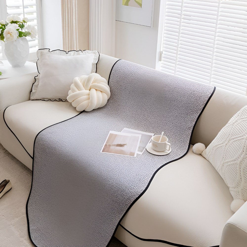 사계절 소파패드 비정형 모던 오염방지 넓은 소파 매트 커버, 연베이지, 1개 21,900원