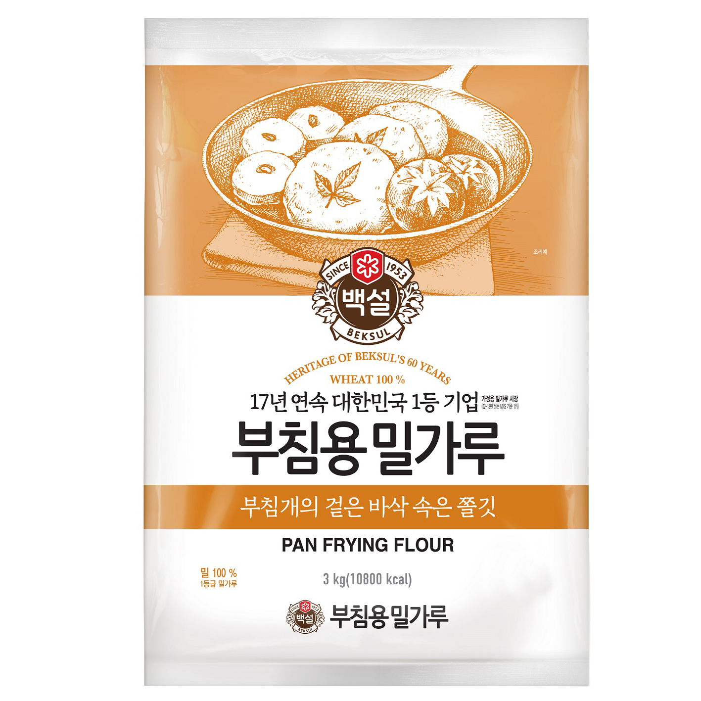 백설 부침용 밀가루, 1개, 3kg 8,250원
