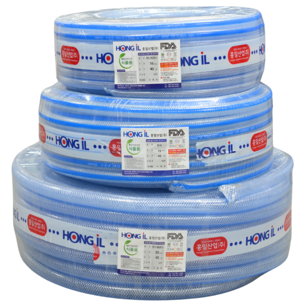 반투명호스 편사호스 실들어있는호스친환경 무독호스 16mm-45M 내경16미리 길이45미터 수도호스 물호스 과수원 세차호스 유리창 물청소 일반호스, 1개 26,360원