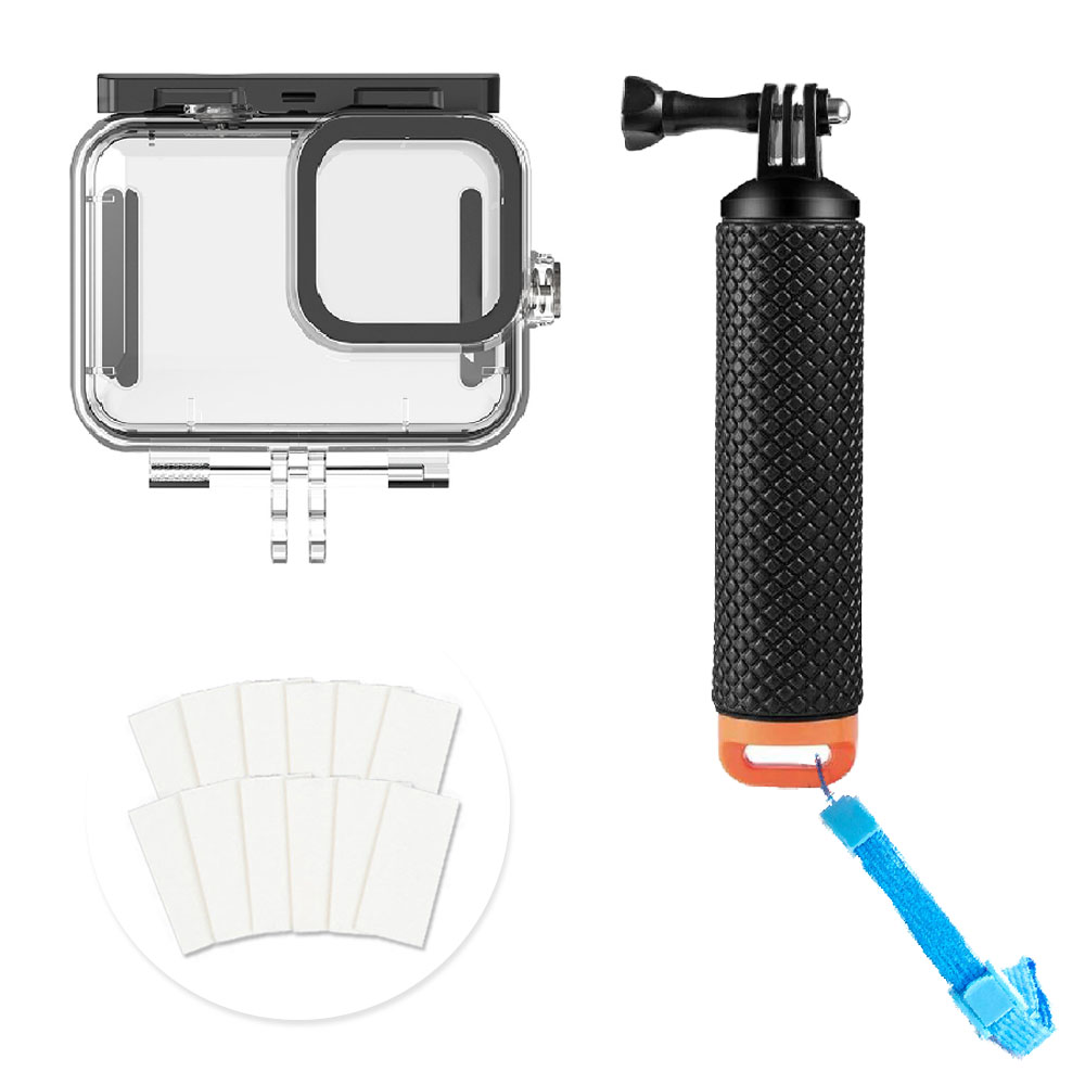 텔레신 고프로 13 12 11 10 9 방수하우징 케이스 + 플로팅 핸드 그립 부력봉 + 김서림방지킷 19,900원