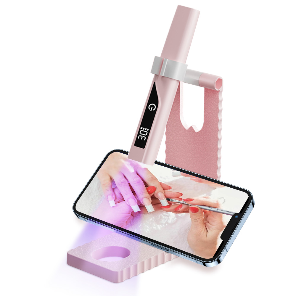 AURRA 젤네일램프 거치대 세트 미니 UV 젤네일 휴대용 LED램프,타이밍기능,USB 충전, 1개, 분홍색 9,700원