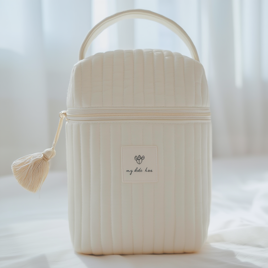 밀로뉴 순면 가벼운 휴대용 기저귀 보관 가방, 화이트 18,100원