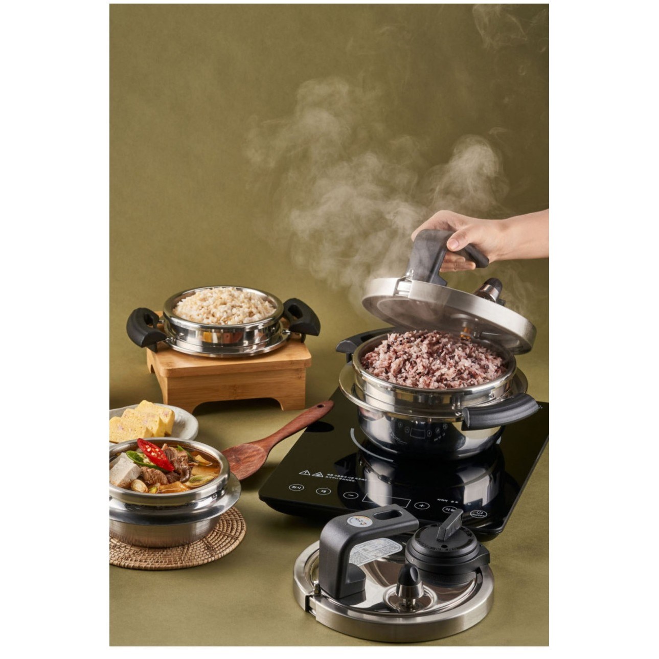 (민트핑크)소댕 밥전용 소형 압력솥 1~2인용(1L) / 3~4인용(2L) 123,800원