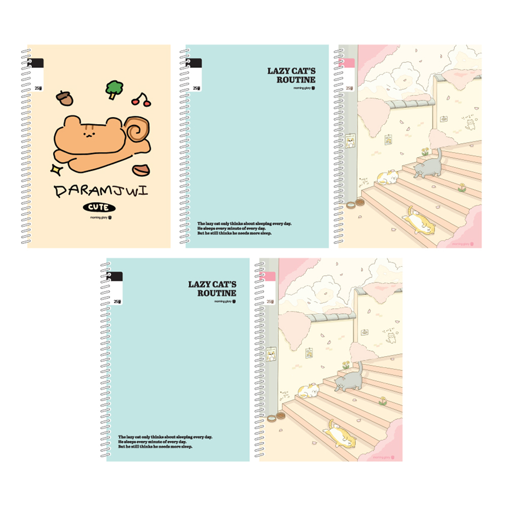 모닝글로리 채움노트 초등 스프링 노트 3-6 무제 25줄 3종 + 랜덤발송 2p 세트 B2 4,850원