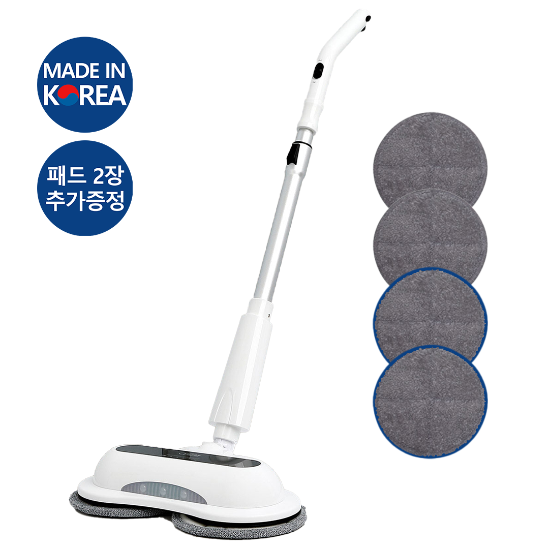 국내제조 듀얼스핀 LED 무선 물걸레 청소기 파워스핀 과부하감지 물청소기 런칭특가 158,000원