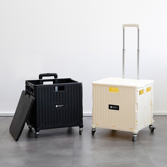 홈앤하우스 4바퀴 접이식 핸드카트 65L + 뚜껑 세트 50,350원