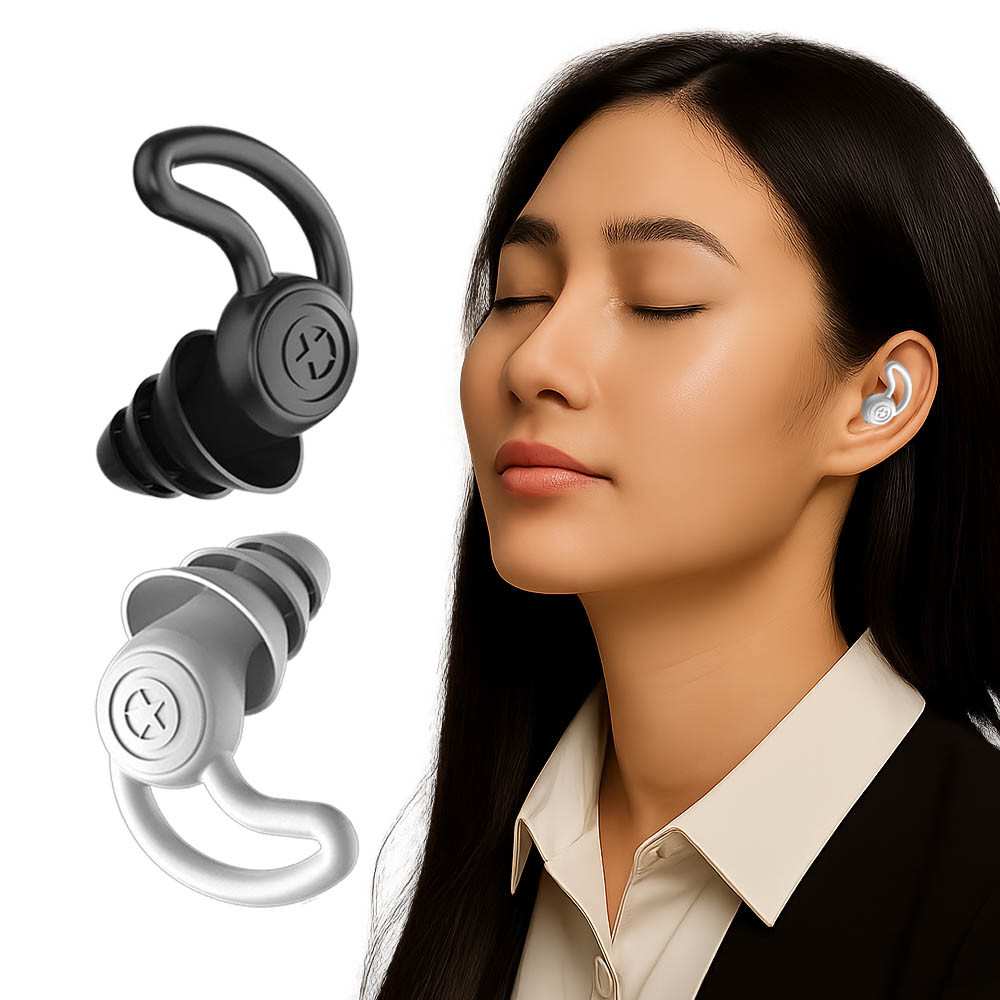 수면 귀마개-블랙 소음방지 이어플러그 4중차단 작업현장 층간소음 실리콘 수능집중템, 1쌍, 1개 6,800원