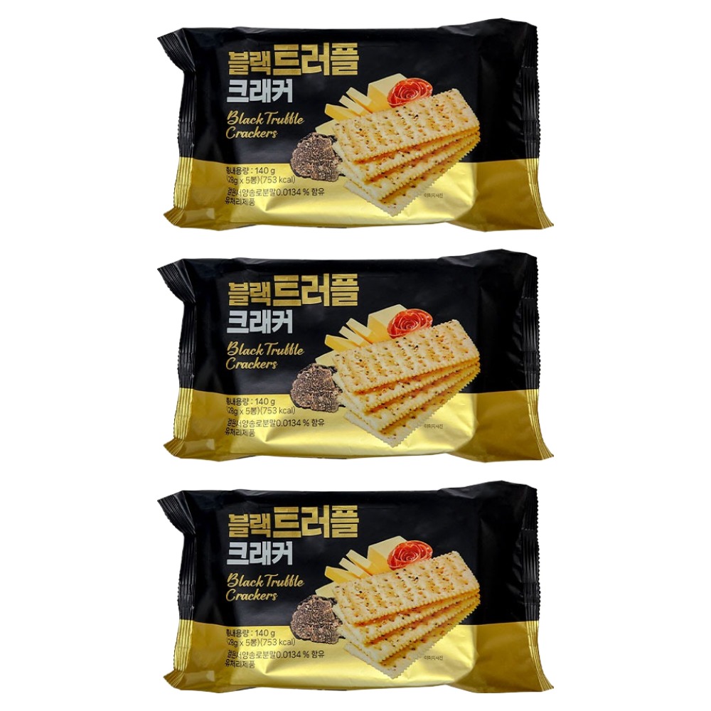 더먹다 블랙트러플 크래커 5p, 3개, 140g 7,800원