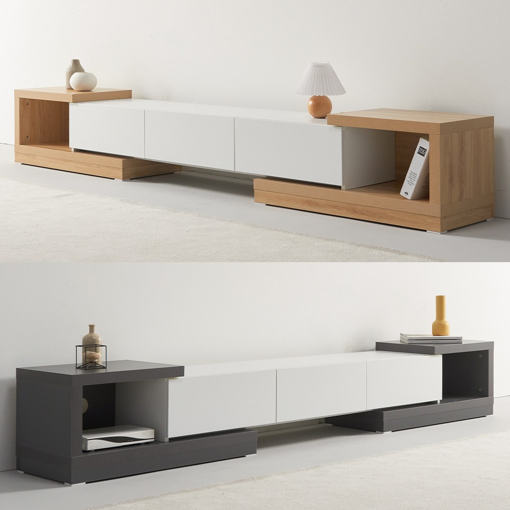 [와우할인 단독특가] 솔피 1600 1800 2400 확장형 tv다이 수납 서랍형 거실장 77,700원