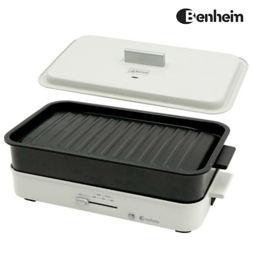 벤하임 2in1 멀티 전기그릴 BER-04-001강력화력 4중열선 뚜껑포함 구이바다 전골요리 분리형팬 41,900원