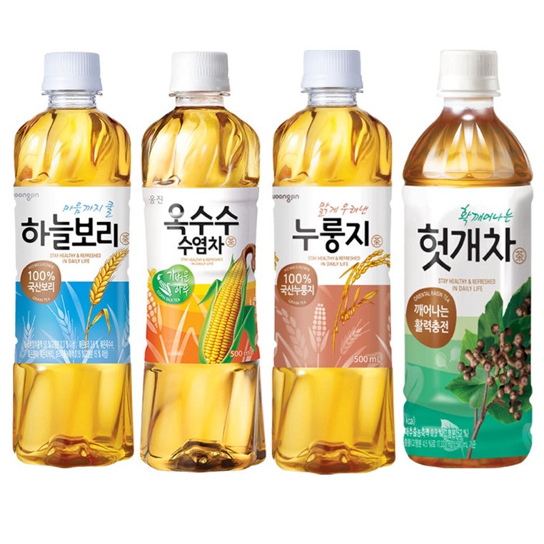 [마시자몰] 웅진 차음료 모음 500ml 4종 종합 하늘보리 + 옥수수 + 누룽지 + 헛개차 5개씩, 500ml 19,900원