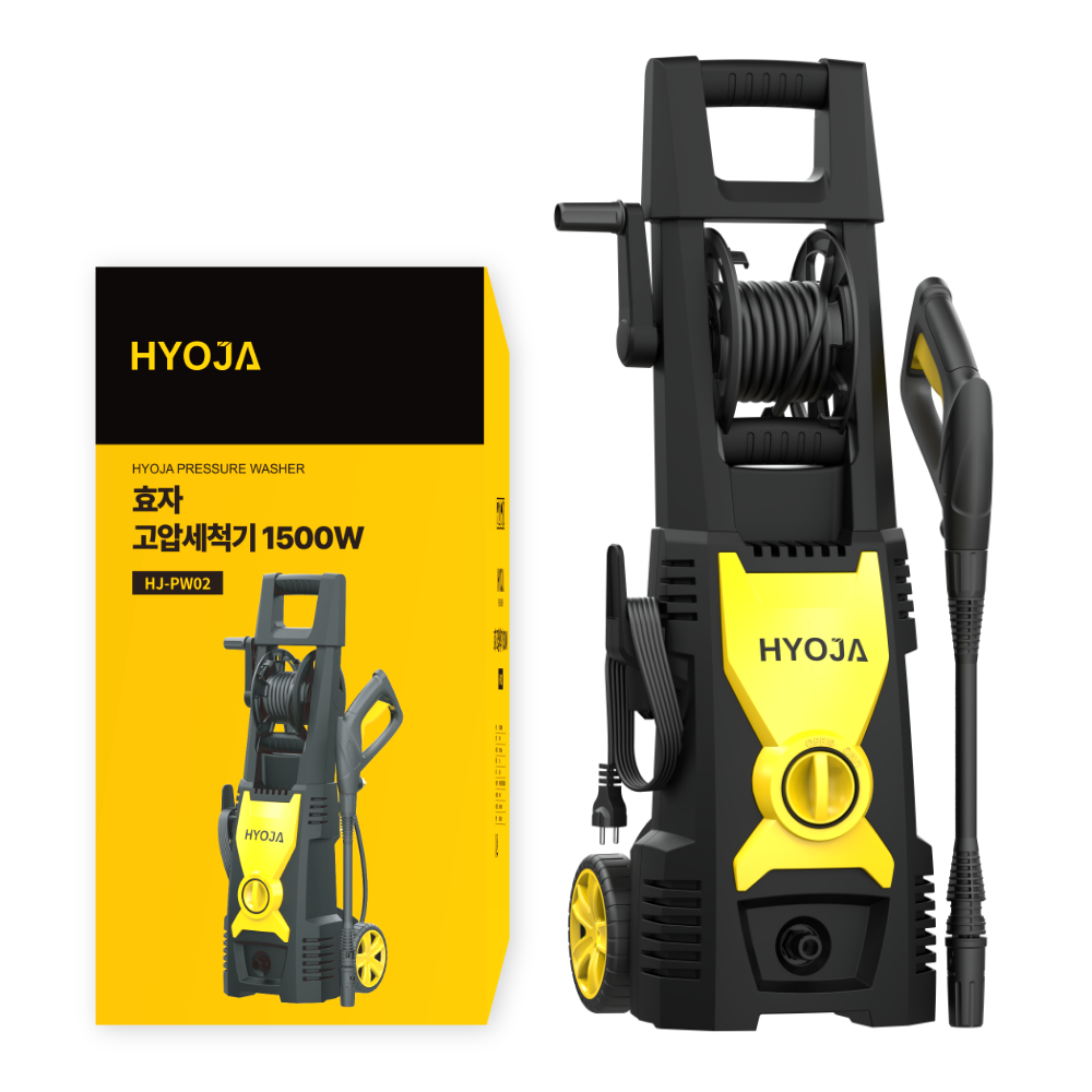 효자 고압세척기 1500W 140BAR 가정용 유선 고압세차기, 1개 158,000원