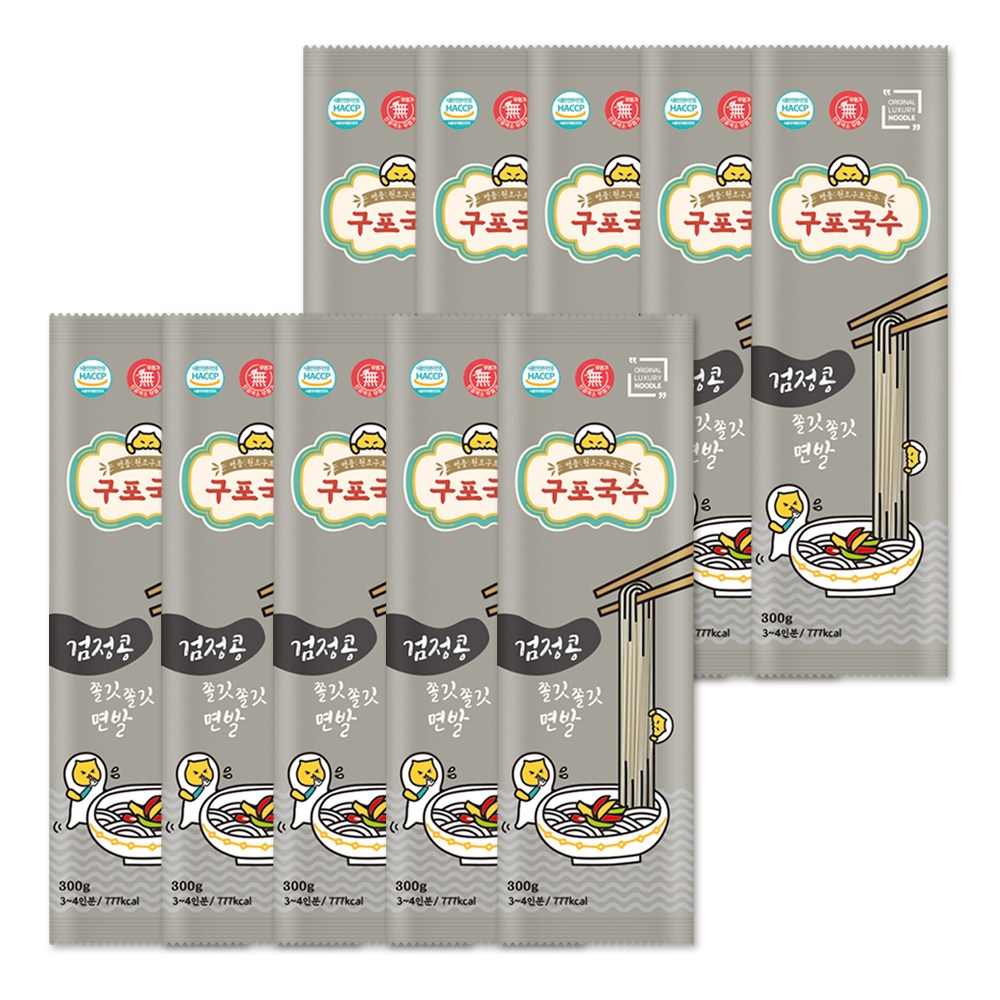 소확행몰 쫄깃 구포국수 사리 검정콩 소면, 300g, 10개 14,690원