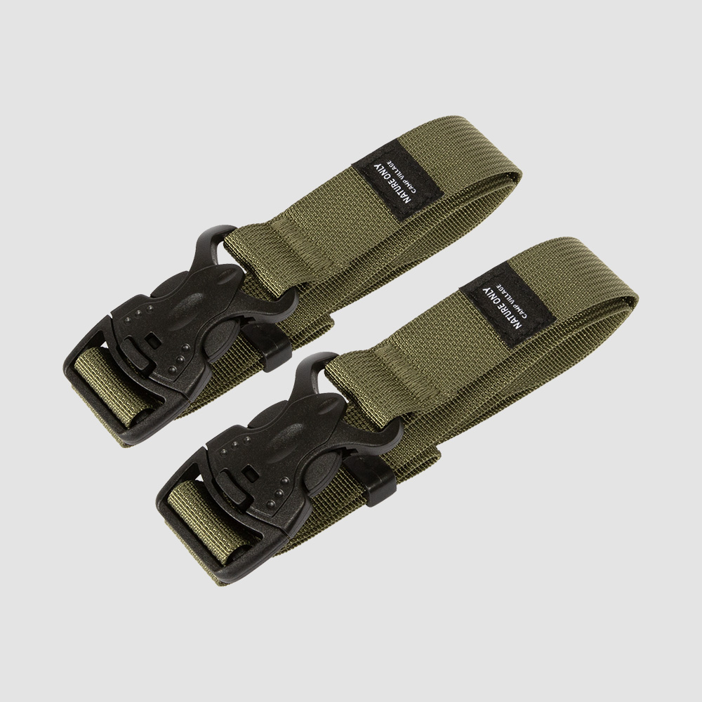 캠프빌리지 이중 버클 스트랩 압축 벨트, 카키 6,900원