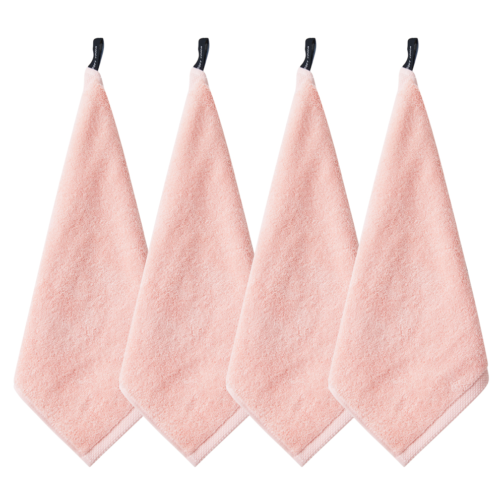 소프트터치 40수 코마사 무지 고리수건, 핑크, 4개 9,500원