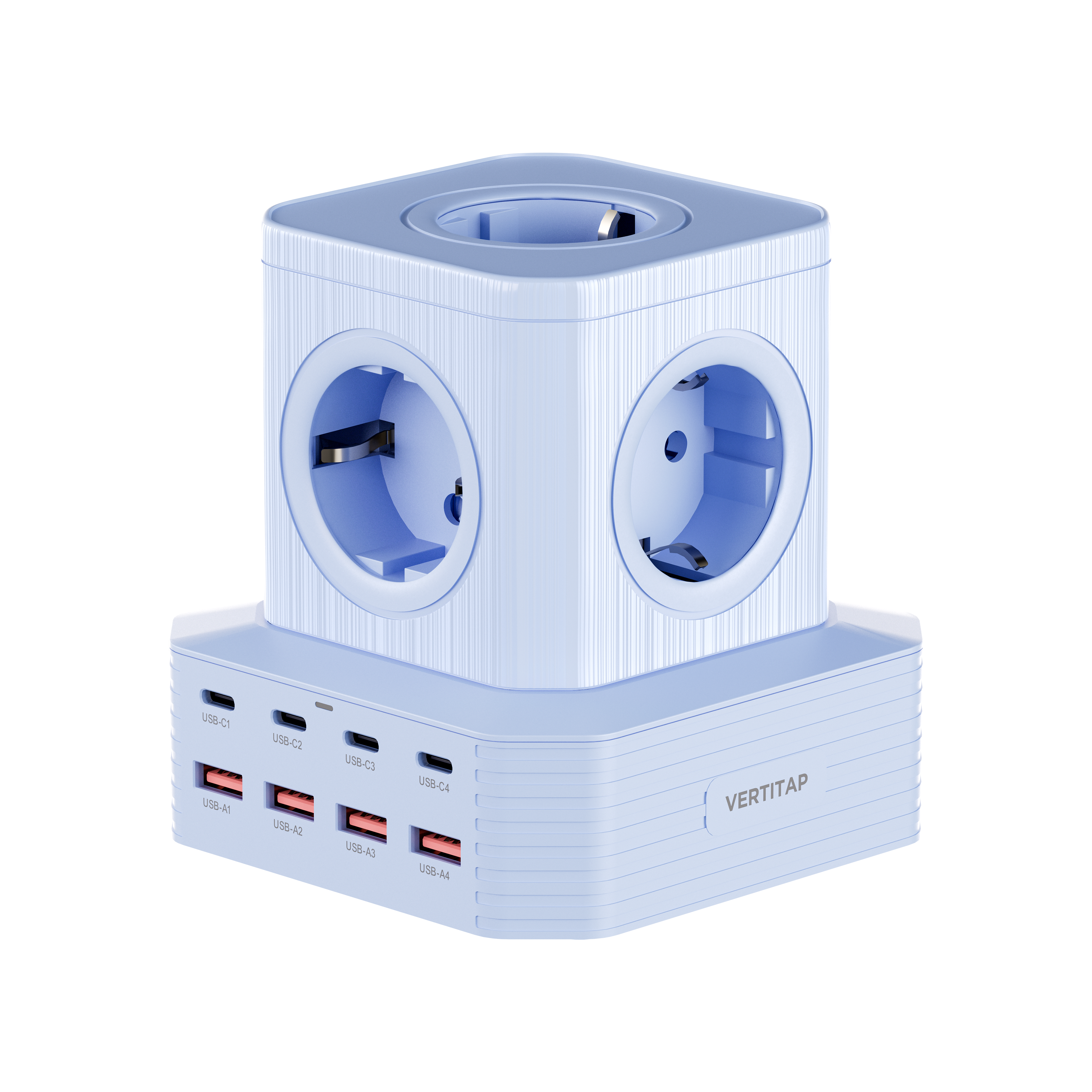 버티탭 버티컬 고용량 4000W 타워 멀티탭 큐브 13구 ultra100, 블루, 1개 56,000원