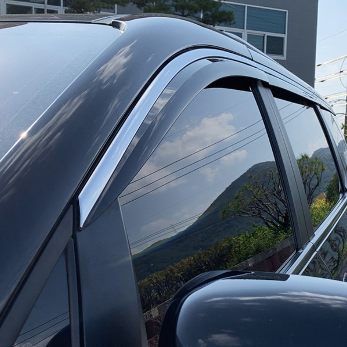 뭉구카 AC 올 뉴 카니발 블랙 다이아몬드 도어바이져 자동차 빗물받이 스모그바이저 차량 햇빛가리개 썬바이저 D945 6pcs, 블랙 크롬, 기아 올 뉴 카니발 98,800원