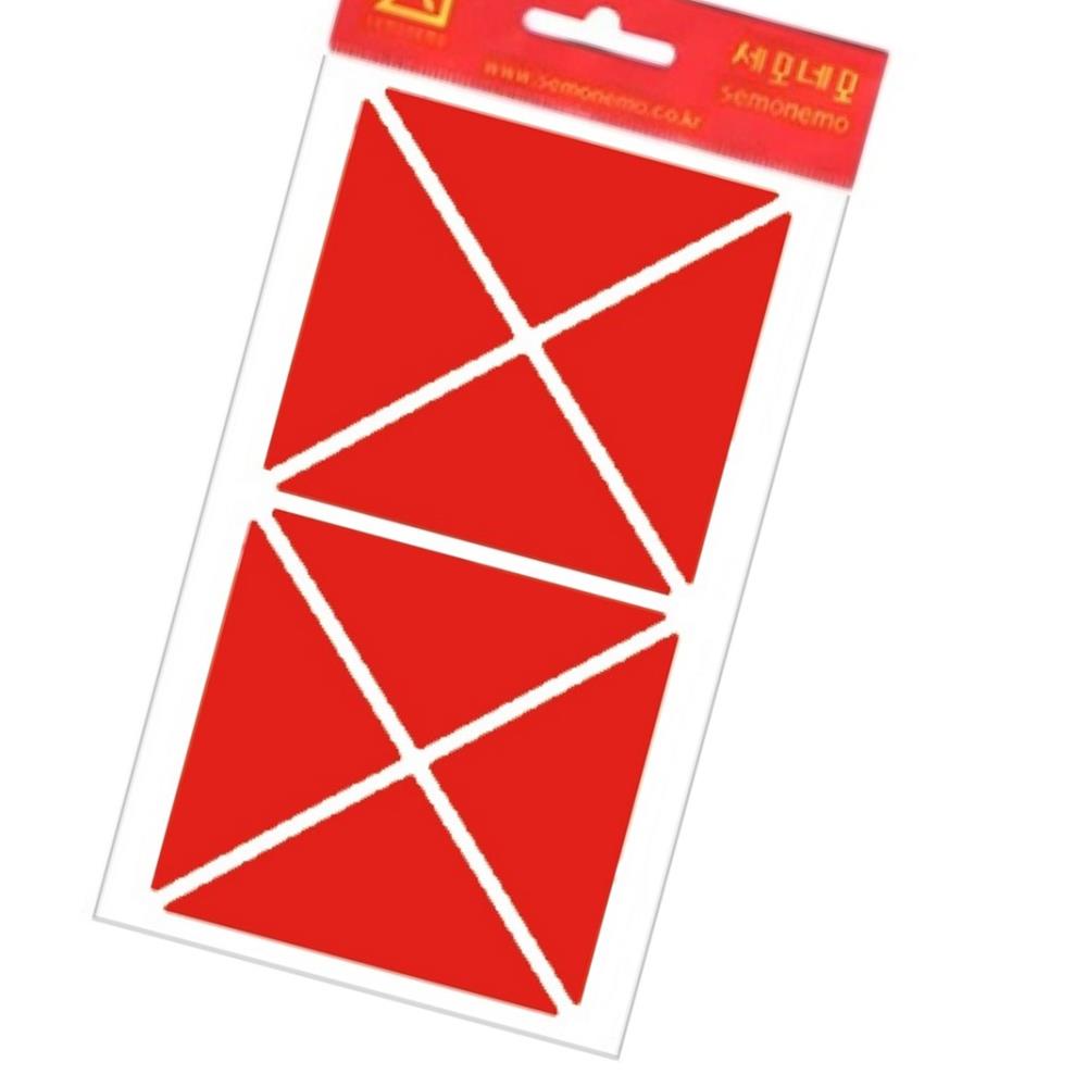 세모네모 1000 모양견출지(세모) 10-326-1R 7매 적색 / 65x30 560원