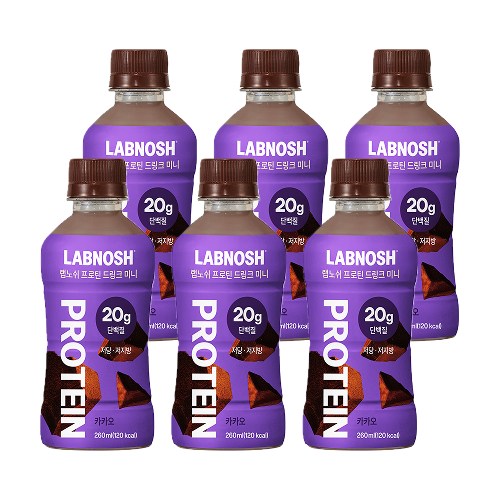 랩노쉬 프로틴 드링크 카카오 미니, 6개, 260ml 11,500원