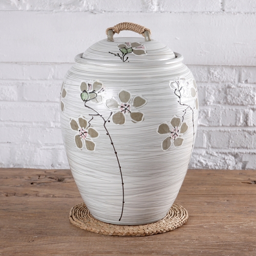 분청 릴리스꽃 쌀독 20kg 쌀항아리 소금항아리, 단일색상 78,750원