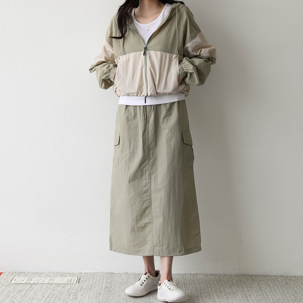 [피핀] 여성용 숏 아노락 쓰리피스 세트 #96279 43,120원