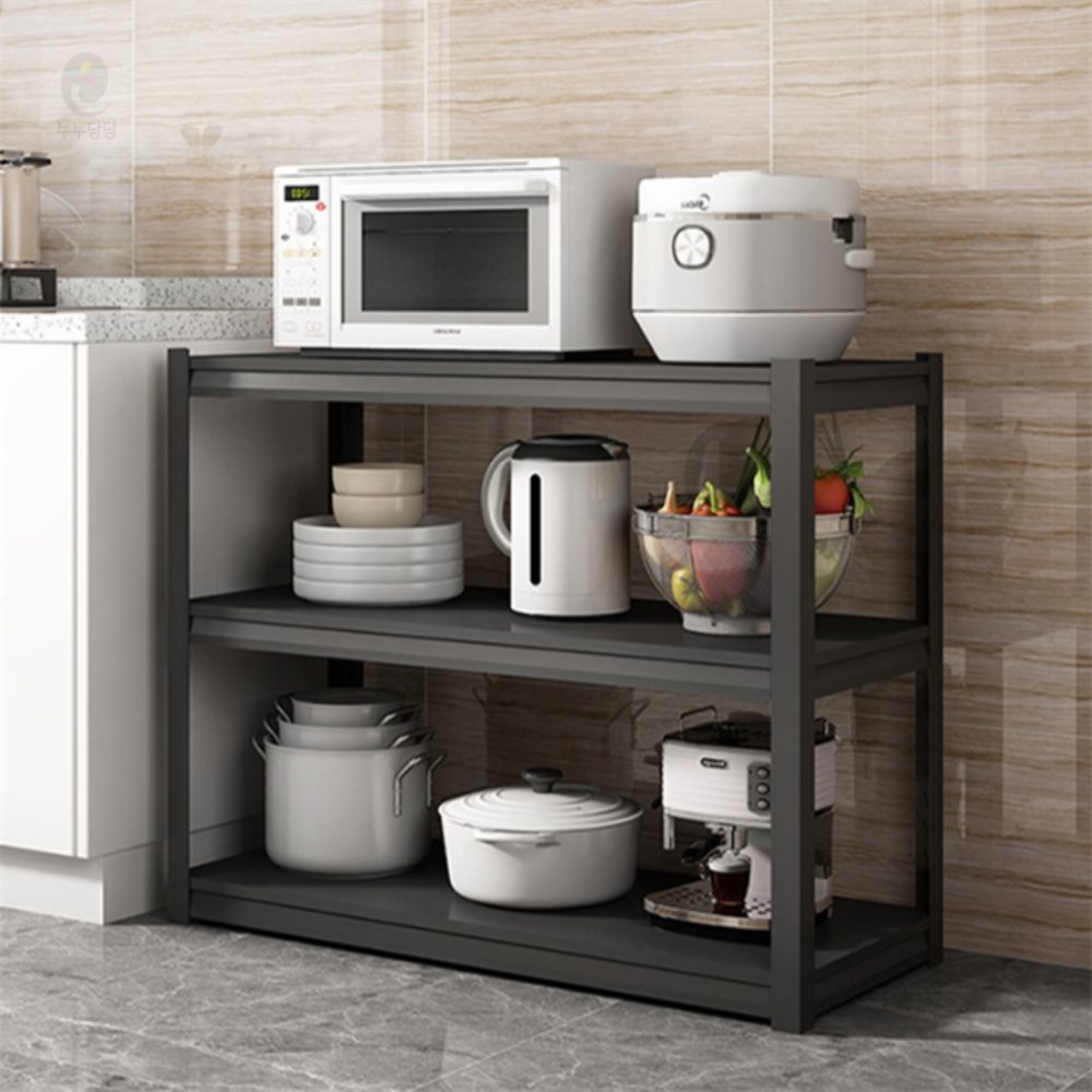 조립이 쉬운 스틸 3단 앵글 선반 (120cm) (블랙) 정리선반 132,600원