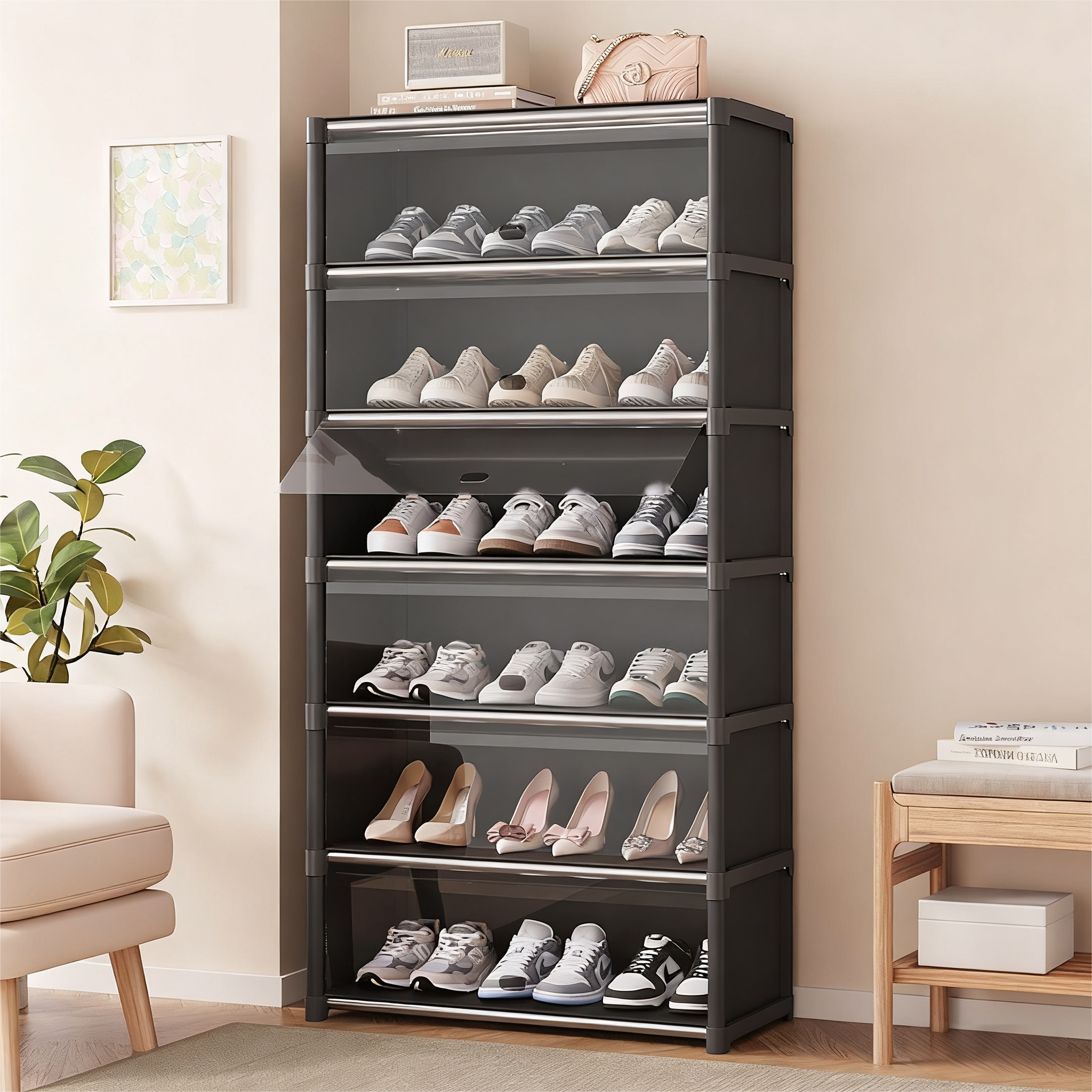 Shipshape 다용도 신발 정리대 멀티 공간활용 신발장 7단 수납 선반 현관신발장 신발수납장 19,900원