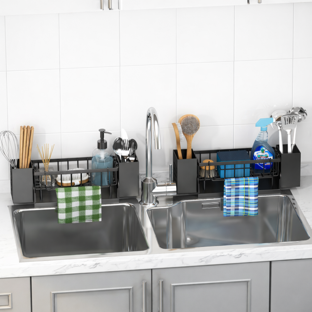 모아빛 분리가능 수납 자동물빠짐 수세미거치대, 1개, 그레이 9,800원