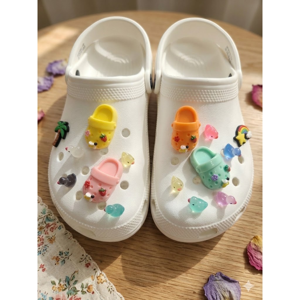 야광 오리 미니어처 슈즈 신발꾸미기세트 14P, 1개, 미니슈즈 12,900원