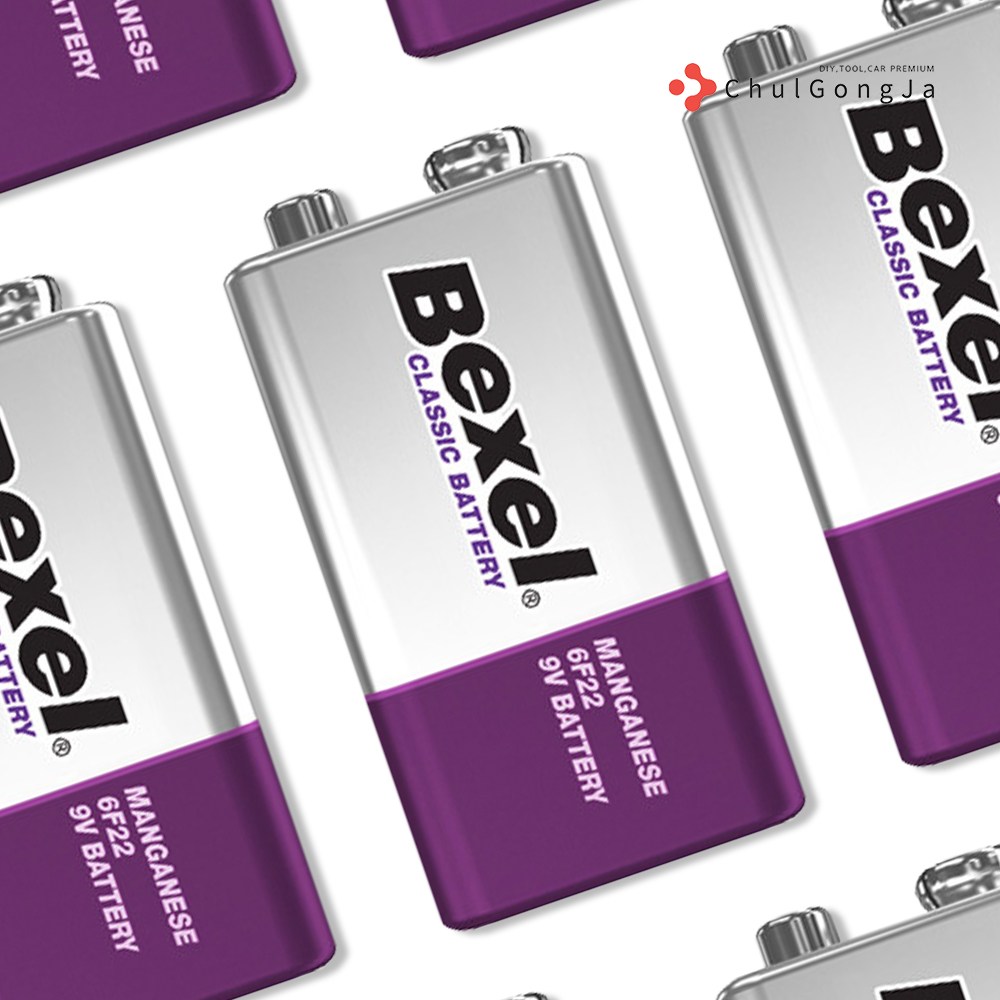 철공자 벡셀 9V 건전지 6F22 사각 네모난 배터리 도어락 방전, 3세트 10,200원