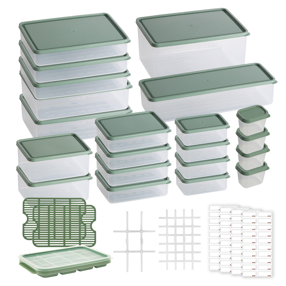 비트리 시즌2 부드럽게 휘어지는 냉동실 냉장고 정리용기 30p 세트 그린 57,400원