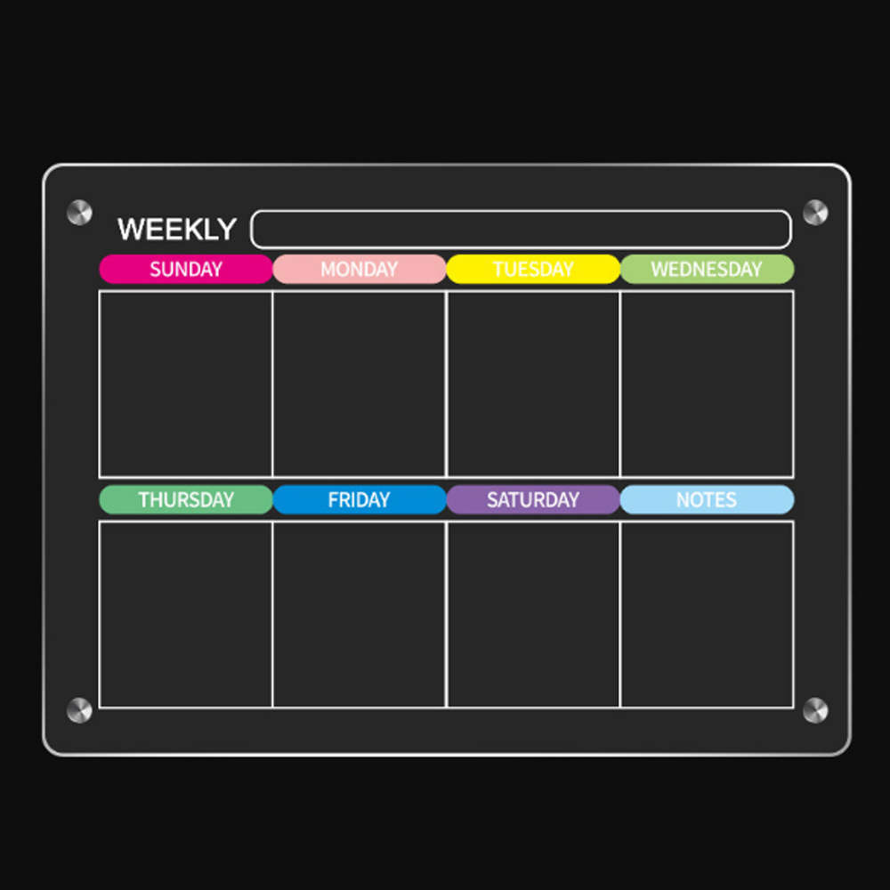 만들하비 냉장고 붙이는 자석 메모보드 04 주간컬러달력, 아크릴 20,000원
