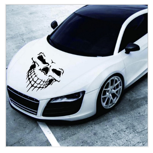 해골 본넷 데칼 포인트 스티커 스티커엠블럼 데칼 스티커 블랙 화이트 명품수입 캐릭터스티커 포인트 스타일링스티커 자동차스티커엠블럼, (A)블랙, 1개 11,730원