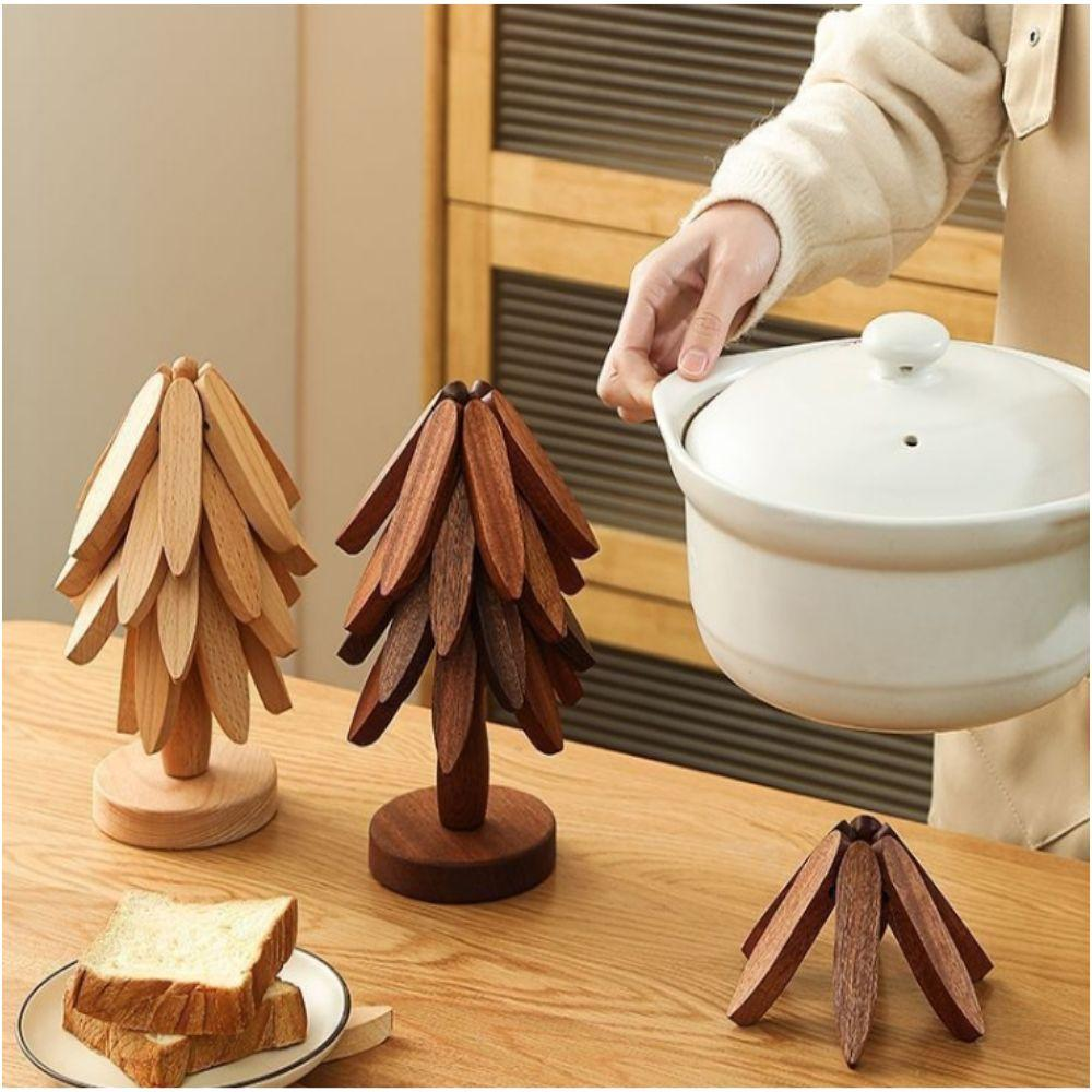 모드인 우드감성 스탠딩 트리 냄비받침, 1개, 월넛 12,000원