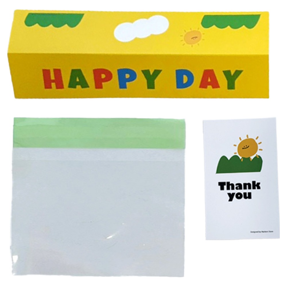마커스스토어 알록달록 해피데이 헤더택 포장 대, 옐로우, 30개 14,800원