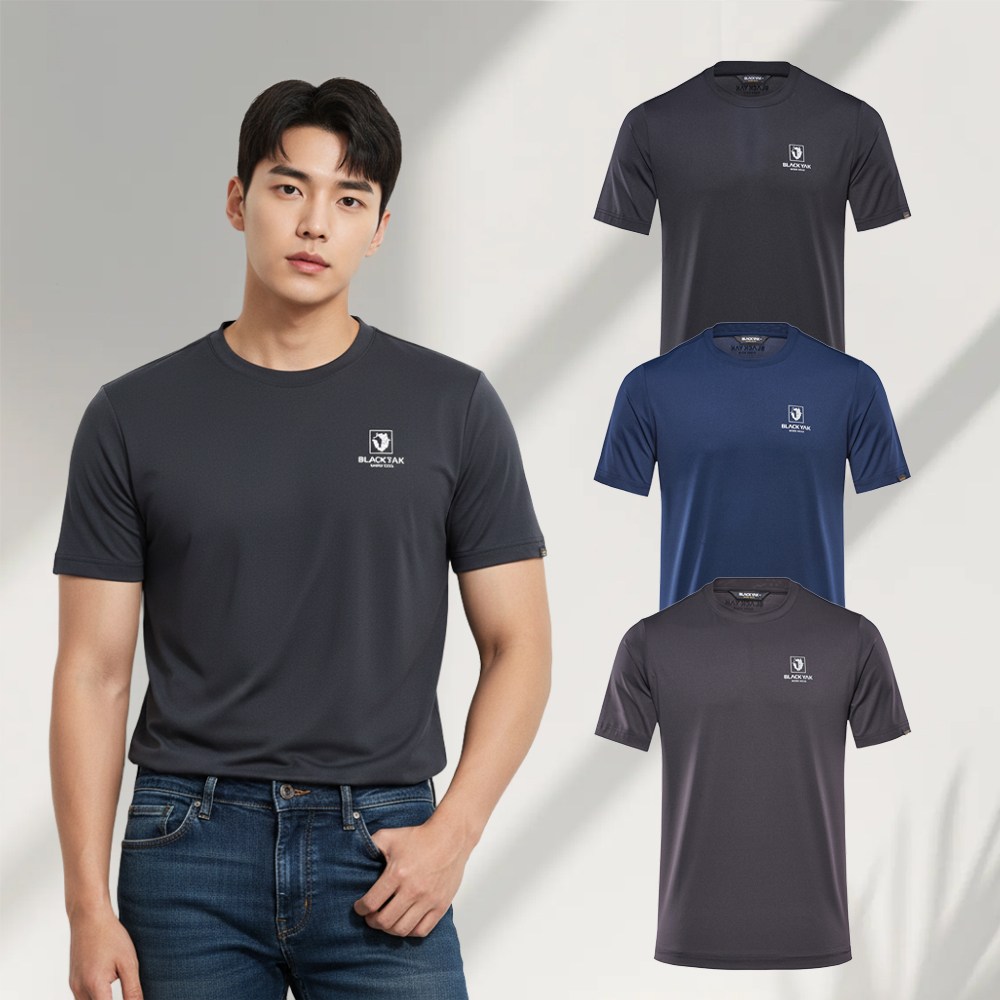 고릴라몰) 블랙야크 P-드라이셀 남여공용 기능성 라운드 3종 네이비+그레이+블랙 45,900원