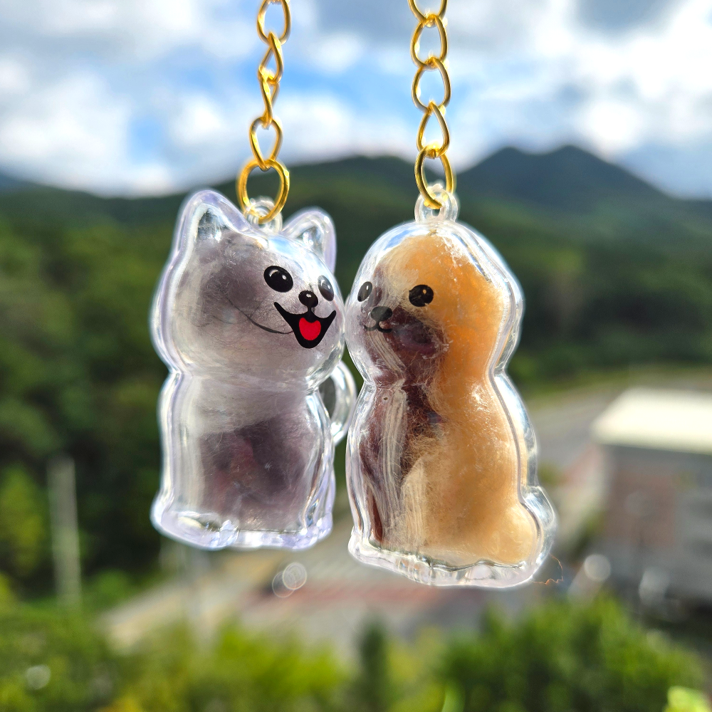 아로미살롱 공식 강아지 반려견 털 보관 캡슐 키링 1+1, 1개, A+B 8,500원