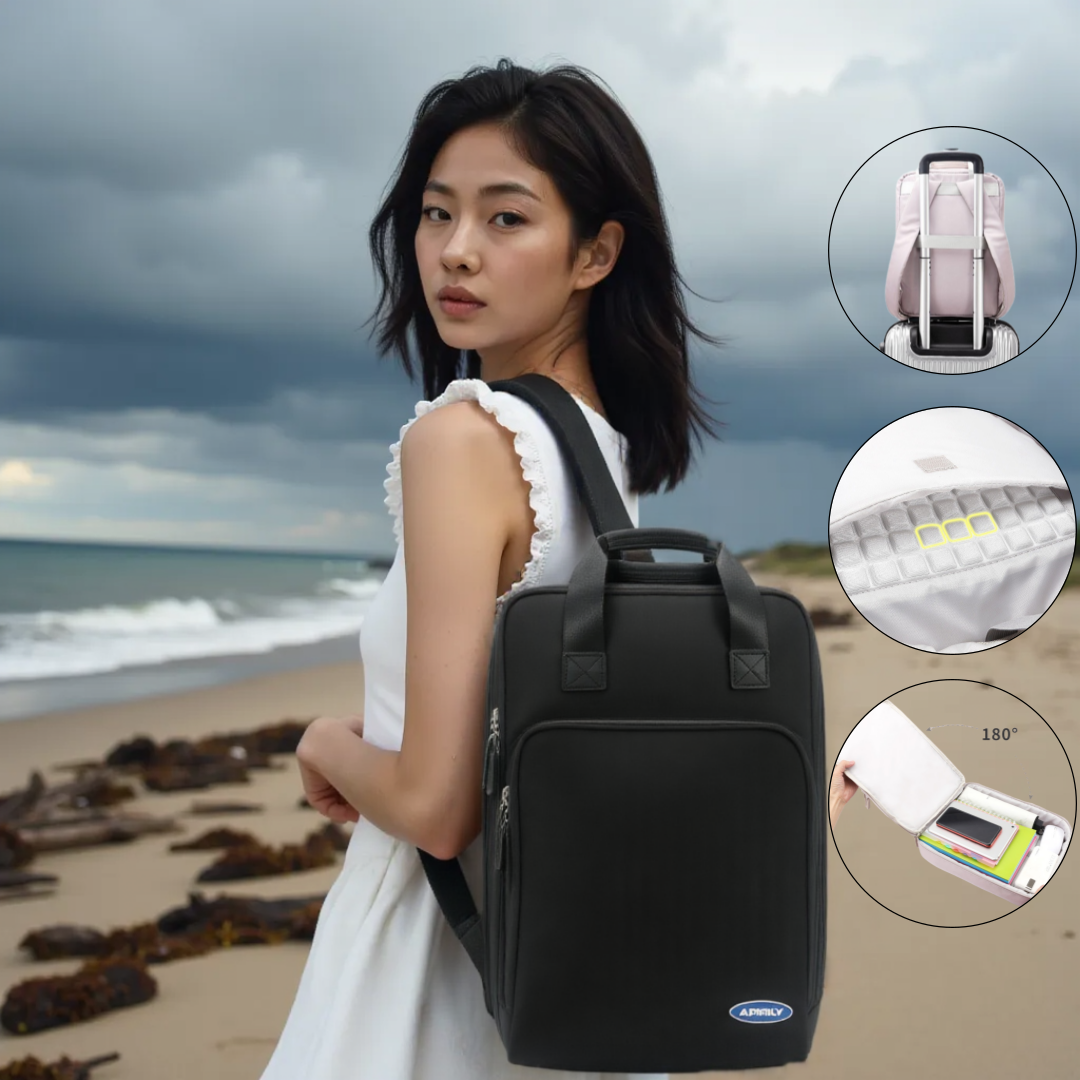 시티슬릭 180도 확장형 충격흡수 여행용 16인치 내부포켓 대용량 수납 아이패드 노트북 백팩 가방, 블랙 30,300원