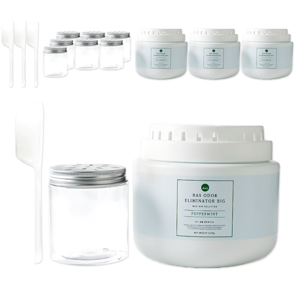 BAS 대용량 탈취제 빅 페퍼민트 향 본품 + 소분 용기 2p + 스쿱 세트 109,400원