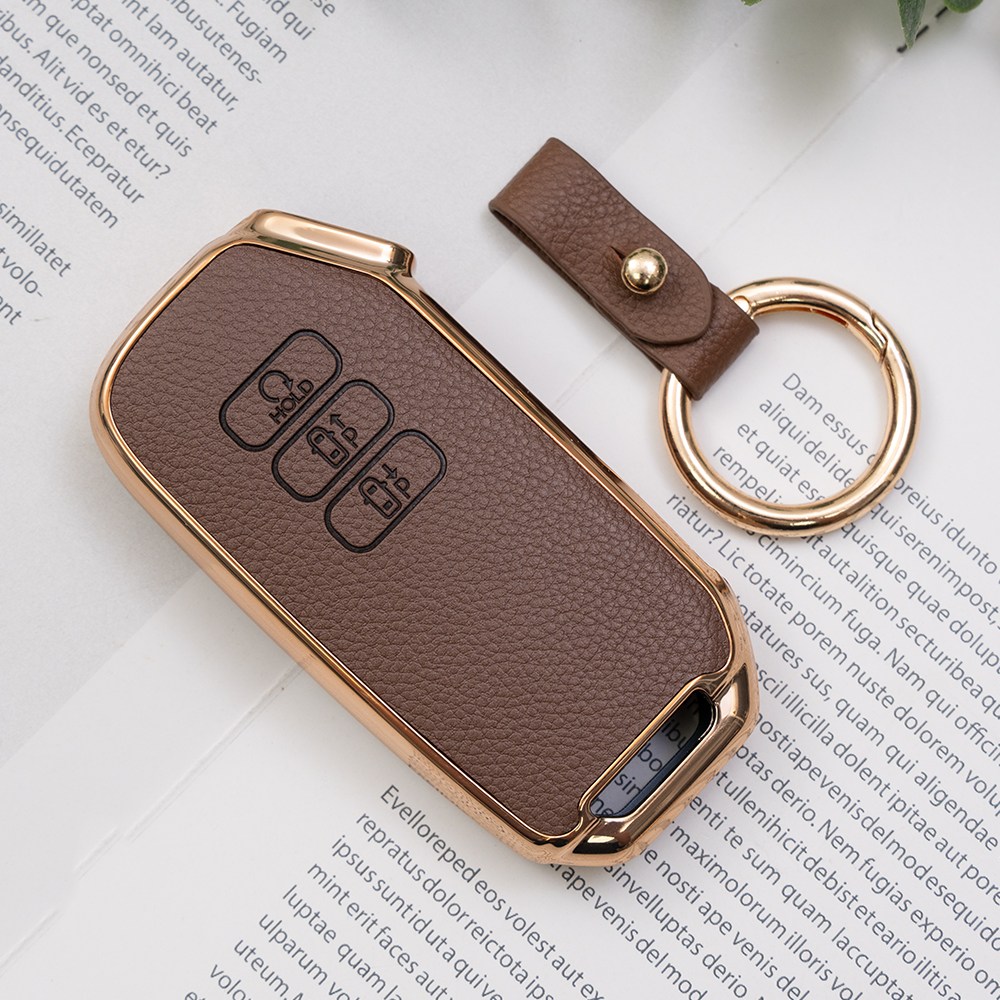 바이어블 기아 스포티지 K5 올뉴 K3 K7 카니발 쏘렌토 EV7 셀토스 호환 스마트키 가죽 TPU 케이스 키링 키홀더, 7버튼 TL64, 진브라운 17,900원