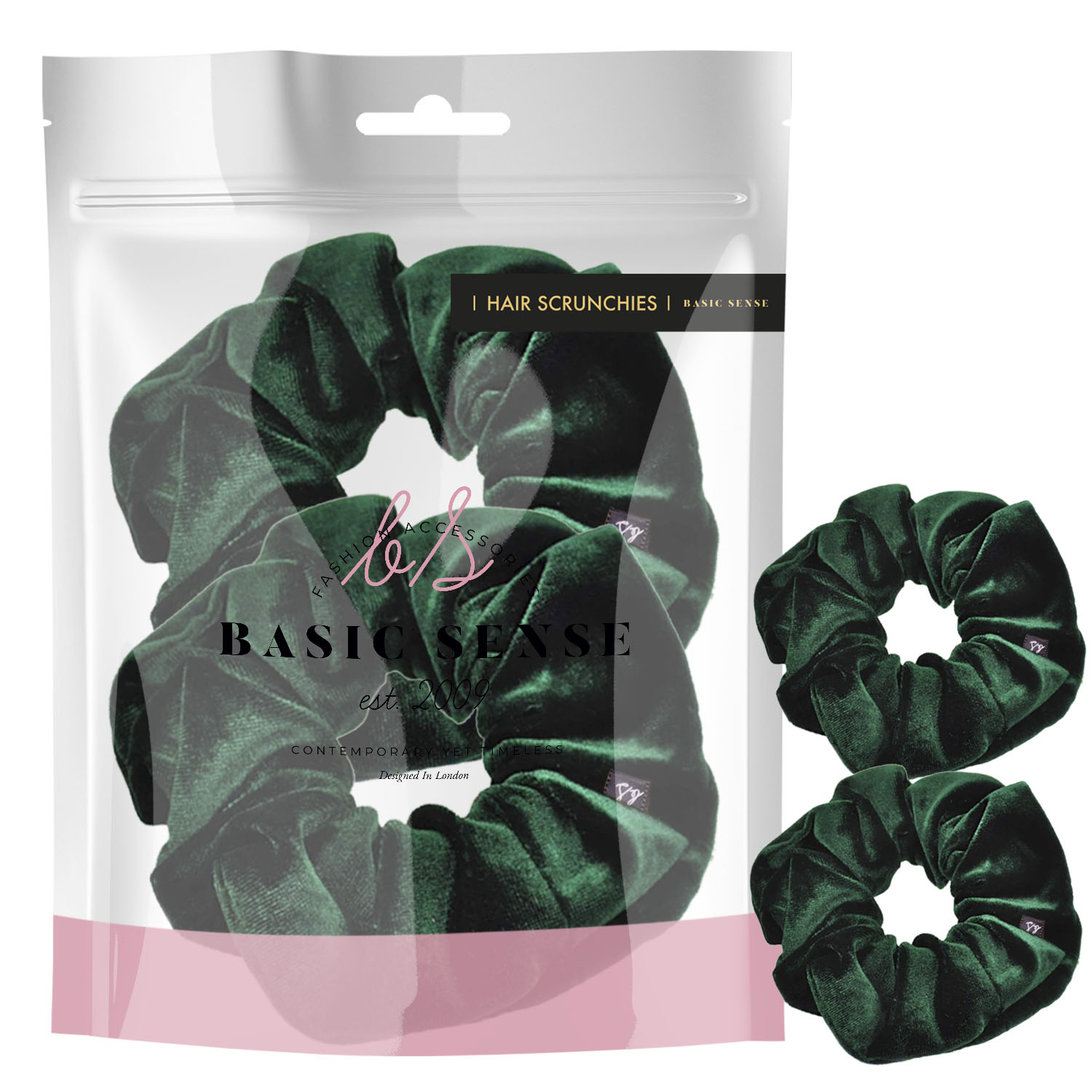 베이직센스 벨벳 빅 볼륨 스크런치 2P 9,500원